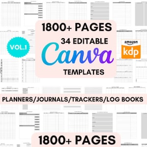 Canva 1800+ Business planners - KDP - Transform Your Business with Canva's Time-Saving Templates for personal or commercial use