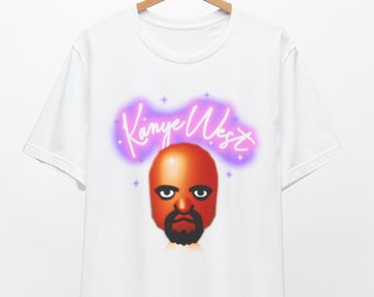 Kanye West Matt WiiSports Camicia aerografo, Camicia Kanye, Camicia divertente, Camicia Meme, Maglietta aerografo vintage anni '80