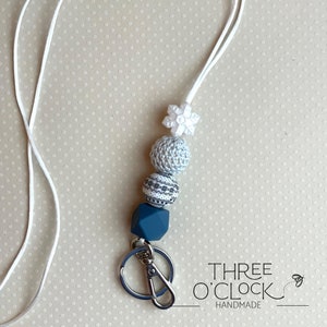 Icy Blue Snowflakes and Sweaters Lanyard • Teacher Lanyard • Key Lanyard • Card Lanyard • ID Lanyard • Keyring • Christmas Lanyard