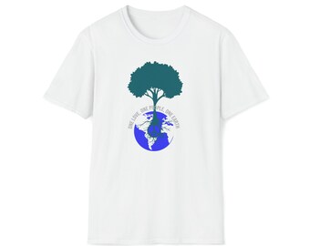 Hippie Earth Peace Designs | Unisex Soft Style T-Shirt | World Peace Earth Tree