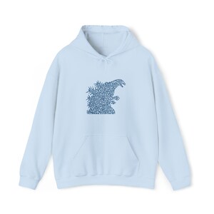 Godzilla Kaiju Japanese Culture | Abstract | Minimalist | Modern | Unisex Hooded Hoodie Sweatshirt | Embrace Your Vibe