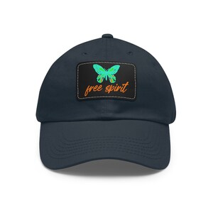 Cap | Free Spirit Butterfly Leather Patch Baseball Cap | Embrace Your Vibe