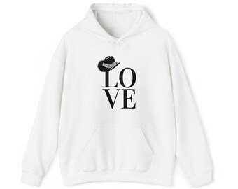 Cap | Love Cowboy Hat | Unisex Hooded Hoodie Sweatshirt | Embrace Your Vibe