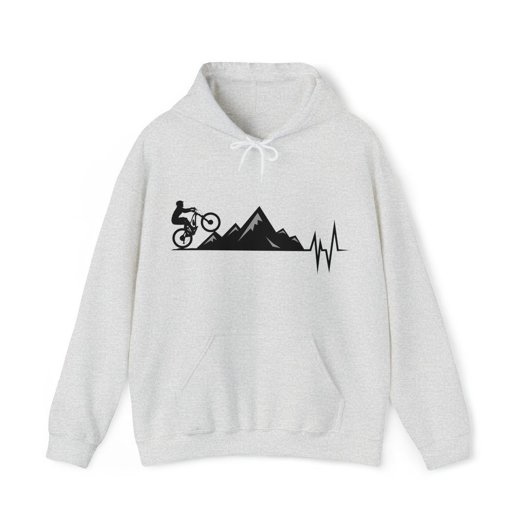 MTB Mountain Heartbeat Bike Mountain Biking Unisex Hooded Hoodie ...