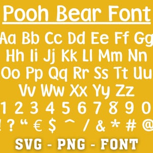 Poeh Bear lettertype | lettertype | ttf | SVG | png | tekst | woord | bouwen