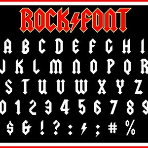 Rock Font, Hard Rock Font, Heavy Metal Font, Music Font, Metal Font ...