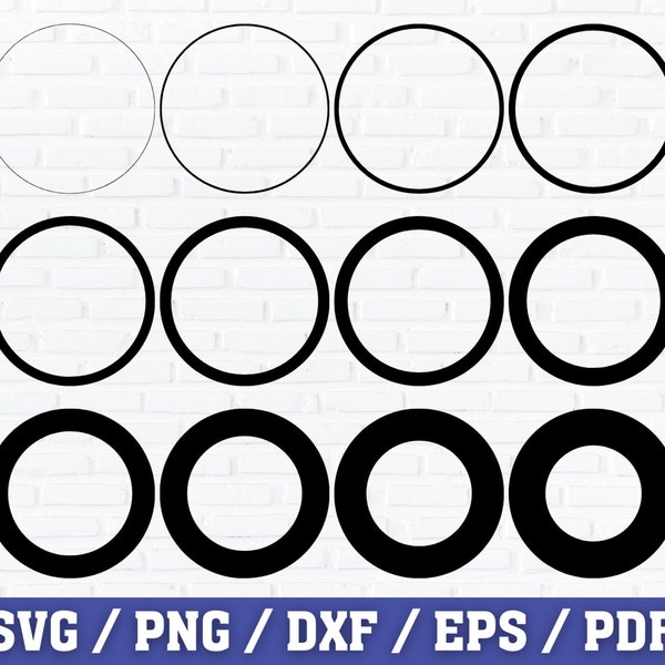 Circle Frame SVG, Circle Border SVG, Circle Monogram Svg, Circle Outline Svg, Circle Cut Files, Circle Clipart, Circle SVG, Solid Circle Svg