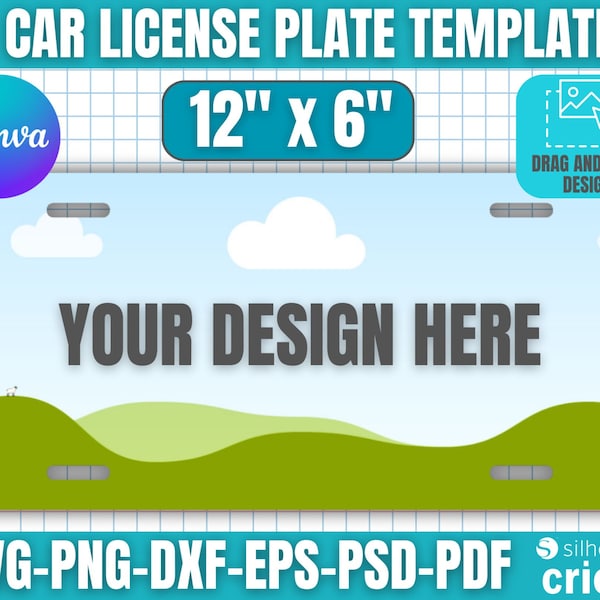 Car License Plate Template, Car License Plate Sublimation Template, License Plate Template, Custom License Plate, License Plate Svg Png