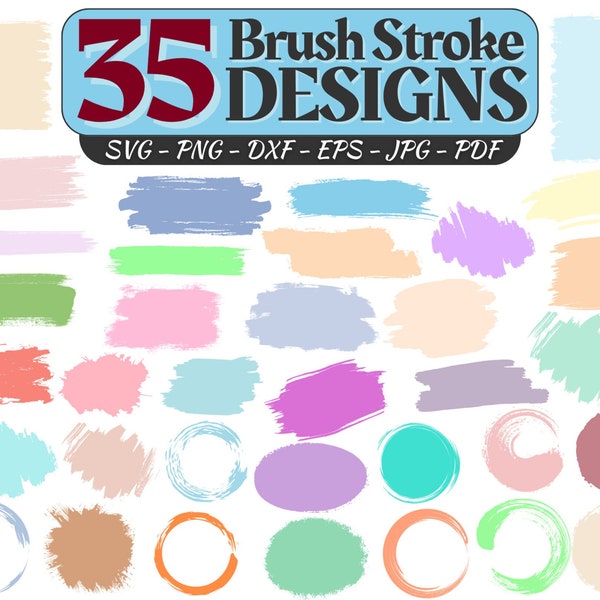 Paint Brush Strokes SVG Bundle, Brush Strokes SVG, Keychain Svg, Paint Brush Svg, Splatter Svg, Key Ring Pattern, Background Svg Cricut