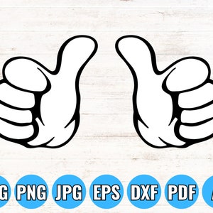 Thumbs Svg, Thumbs Up Svg, Cartoon Thumbs Svg, Thumbs Up Png, Funny Svg, Cartoon Svg, Svg Files for Cricut, Svg, Cut Files for Cricut image 1