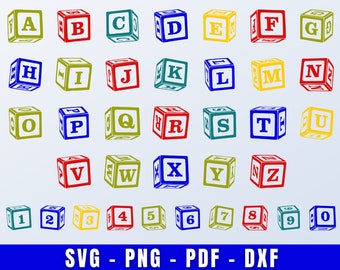 Blocks Font SVG | Toy Blocks Font SVG | Alphabet Blocks SVG | Toy Block | Block Alphabet Clipart | Blocks Cut Files | Svg Files for Cricut