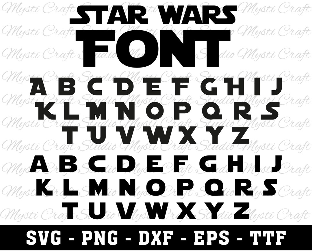 Star Wars Font Star Wars Font SVG Font SVG Star Wars Etsy Australia