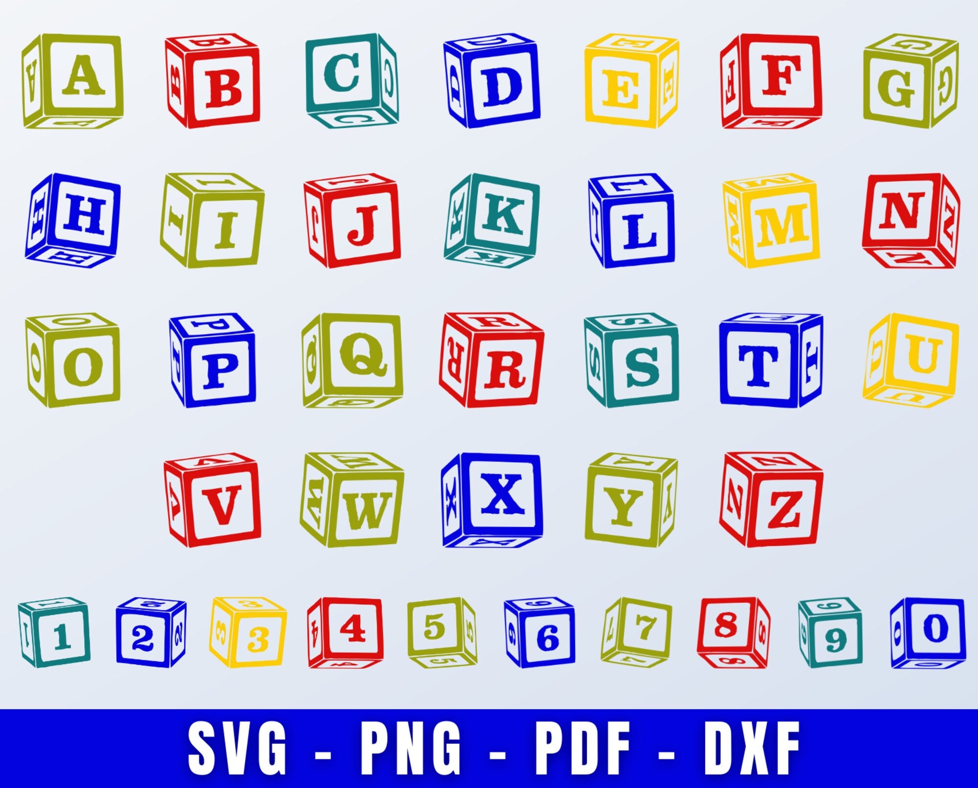 Alphabet Blocks SVG, Letter Blocks SVG, Baby Blocks SVG By LD Digital