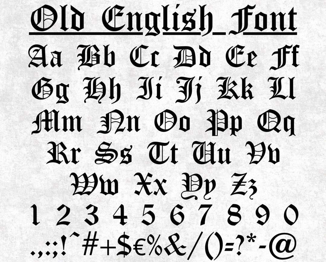 OLD ENGLISH FONT Svg, Old English Alphabet Svg, Old English Letters Svg ...