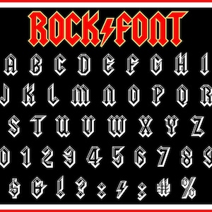 Rock Font, Hard Rock Font, Heavy Metal Font, Music Font, Metal Font ...