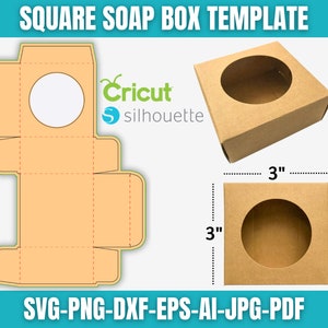 Modello di scatola di sapone quadrata, scatola di sapone Svg, scatola Svg, scatola rettangolare Svg, scatola di imballaggio Svg, file Svg per Cricut, scatola regalo per saponi