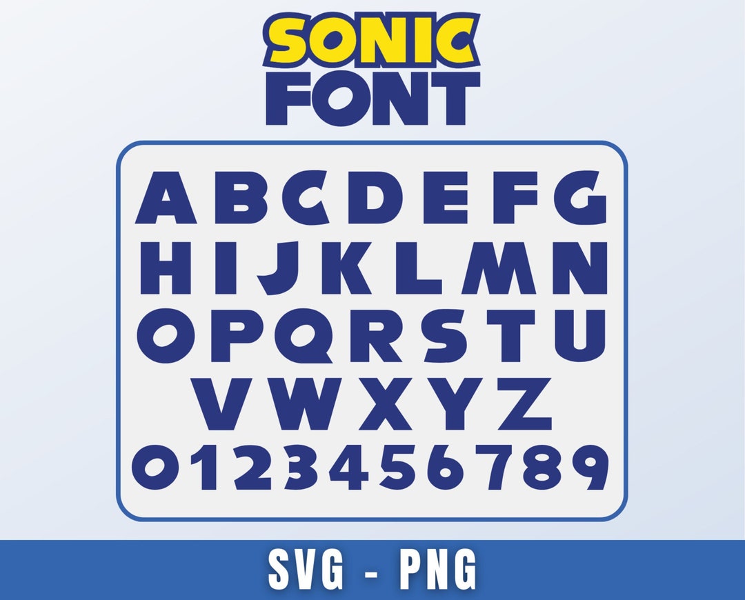 Sonic Font Svg | Sonic Letters and Numbers | Sonic Alphabet Svg | Sonic ...