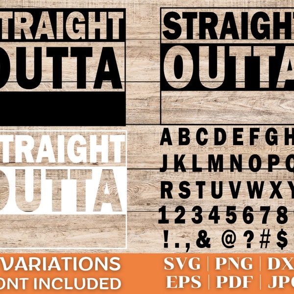 Geradeaus Compton SVG, Geradeaus Compton SVG, Geradeaus Ihr Text SVG, Sofort Download, Geradeaus Vorlage, Geradeaus Png