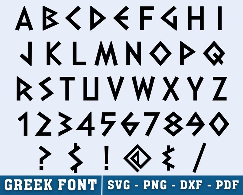 Fuente griega SVG PNG, Alfabeto griego, Letras y números griegos ...