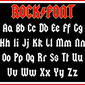Rock Font, Hard Rock Font, Heavy Metal Font, Music Font, Metal Font ...