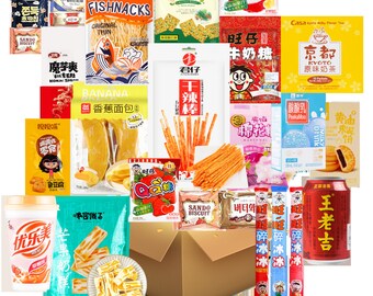 30pcs w/Drink MYSTERY BOX Exotic Chinese Asian Snack Candy Box | Chinese Snacks