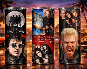 The Lost Boys Vampire Tumbler – 20oz Stainless Steel Horror Cup-Gift For Her-Halloween Vibes-Genx Movie