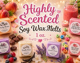 Highly Scented Soy Wax Melts | 1oz Cubes, Mix & Match Fragrance