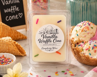 Vanilla Waffle Cone Soy Wax Melts | Bakery Scented Home Fragrance