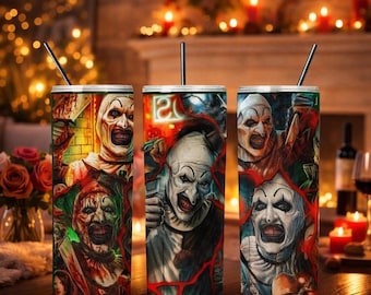Art the Clown Horror Tumbler | Terrifier Stainless Steel Drinkware