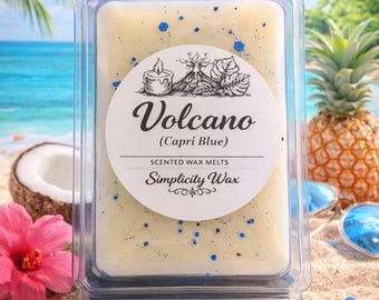 Volcano Scented Soy Wax Melts | Capri Blue Inspired Citrus Tropical Wax Melt | Strong Long Lasting Home Fragrance
