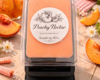 Peachy Nectar Soy Wax Melts: Hand-Poured, Long-Lasting Peach Home Fragrance