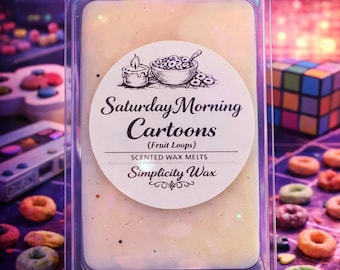 Saturday Morning Cartoons-Fruit Loops  Soy Wax Melts - Colorful Sweet Cereal Scent