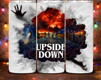 Upside Down  Inspired Tumbler | 80s Retro Horror Stainless Steel Cup