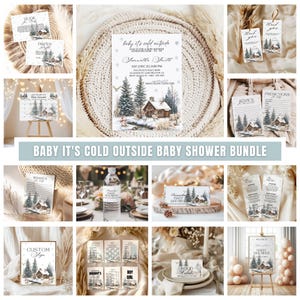 Christmas Baby Shower Bundle, Winter Wonderland Baby Shower Bundle, Baby It&#39;s Cold Outside Baby Shower Bundle, Merry Little Baby Shower