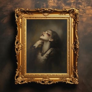 Victorian Gothic Lady Art Print | Dark Academia, Moody Portrait PRINTABLE Wall Art, Vintage Aesthetic, Gothic Romance, Digital Download