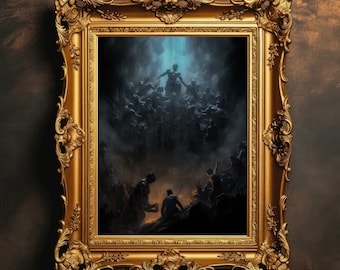 Olymp Tartarus | Griechische Mythologie Kunst, Dark Academia Druck, Gothic Wohnkultur, dunkle ästhetische Kunst, Goth Wandkunst, digitaler Download Print
