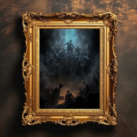 Olympus Tartarus | Greek Mythology Art, Dark Academia Print, Gothic Home Decor, Dark Aesthetic Art, Goth Wall Art, Digital Download Print