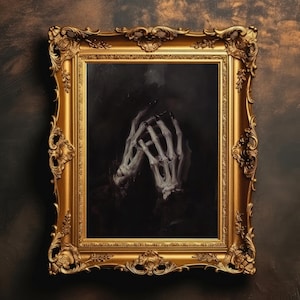 Gothic Hands Painting | Dracula Vampire Print, Gothic Art, Dark Cottagecore Print, Moody Wall Art, Digital Download, PRINTABLE