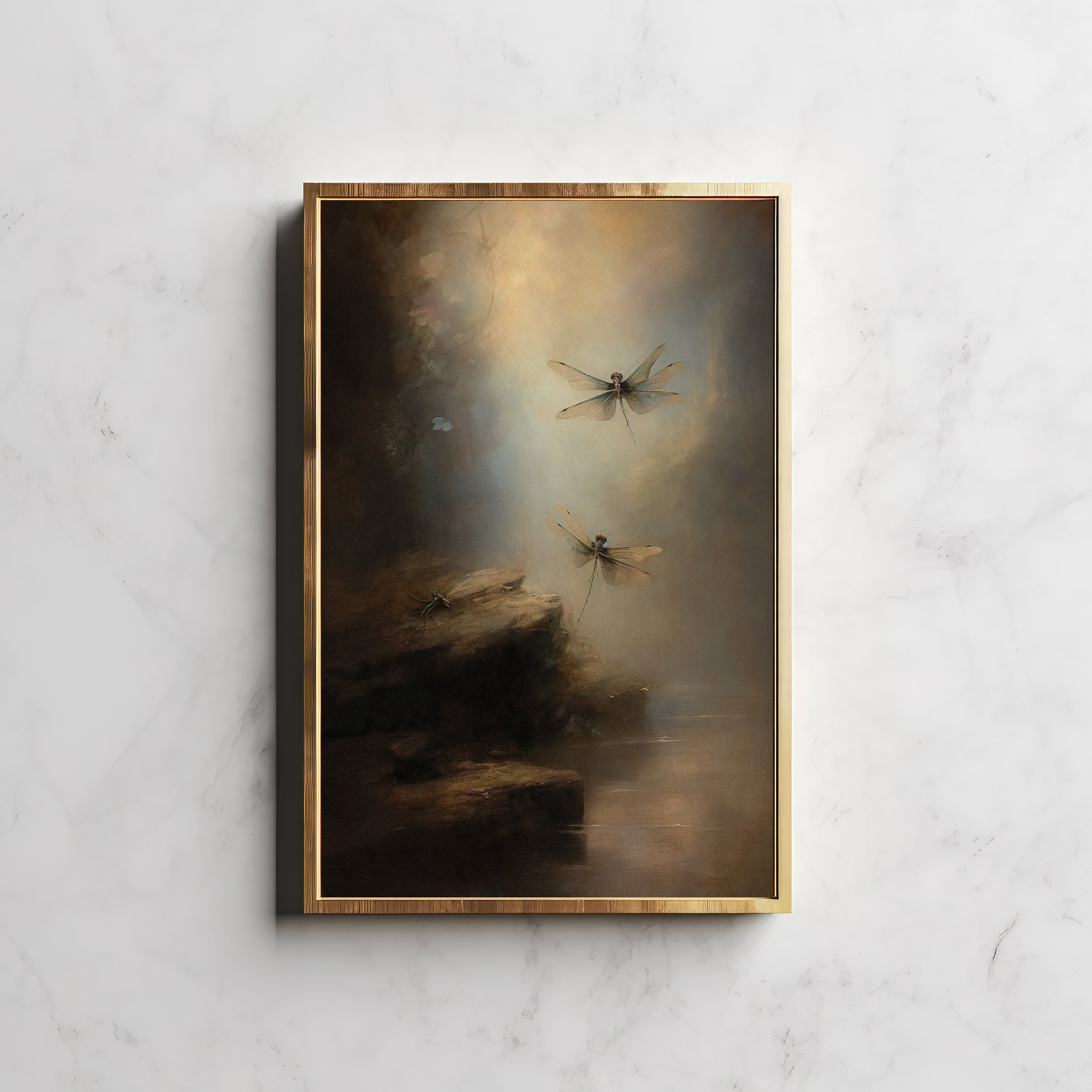 Dragonflies | Dark Academia, Vintage Aesthetic, Antique Oil Painting ...