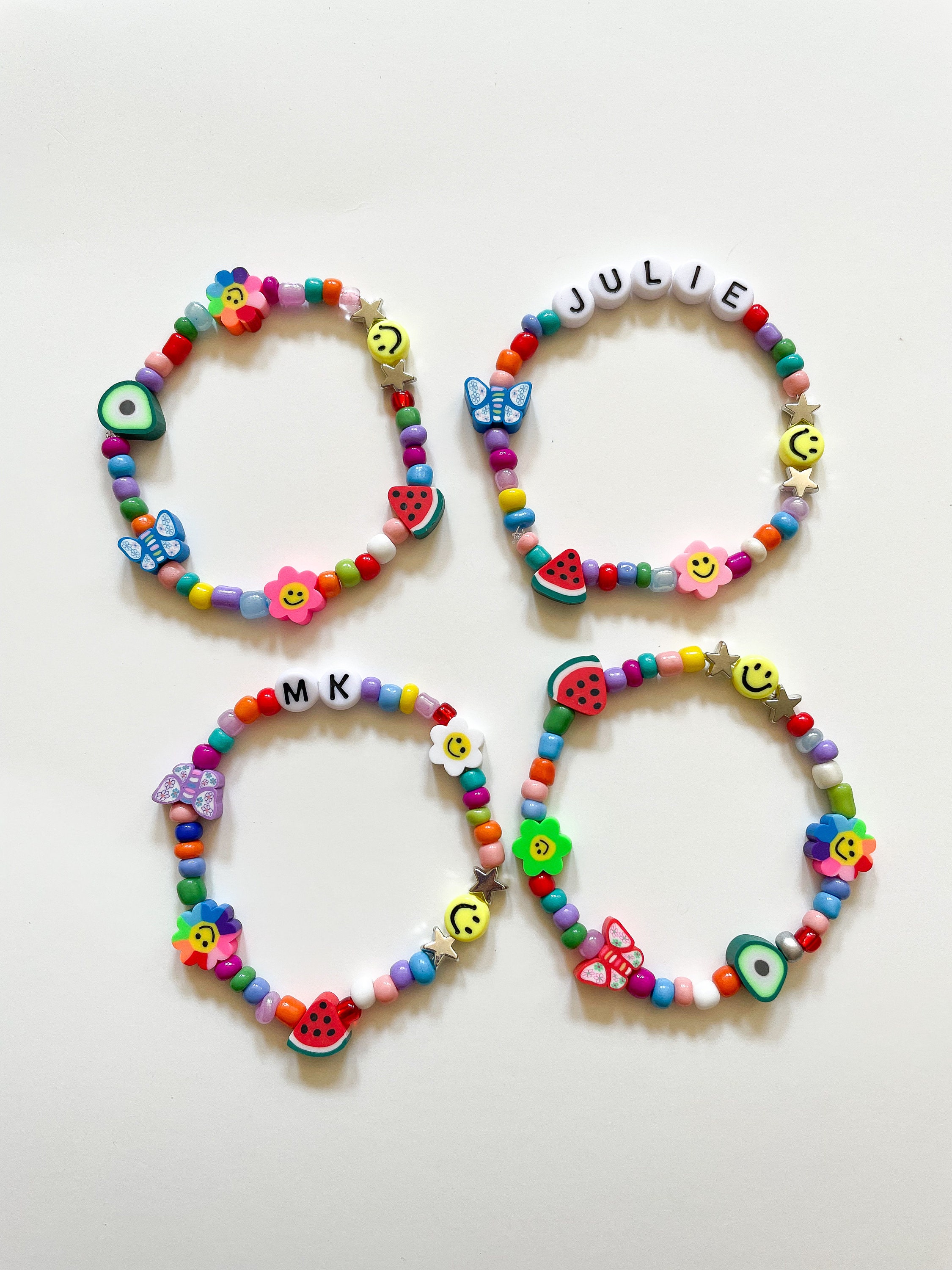 Customizable Y2K Name Bracelet, Kawaii Bracelets, Fairycore Jewelry,  Colorful Beaded Bracelets, 90's Inspired Bracelet, BFF Bracelet, Trendy 