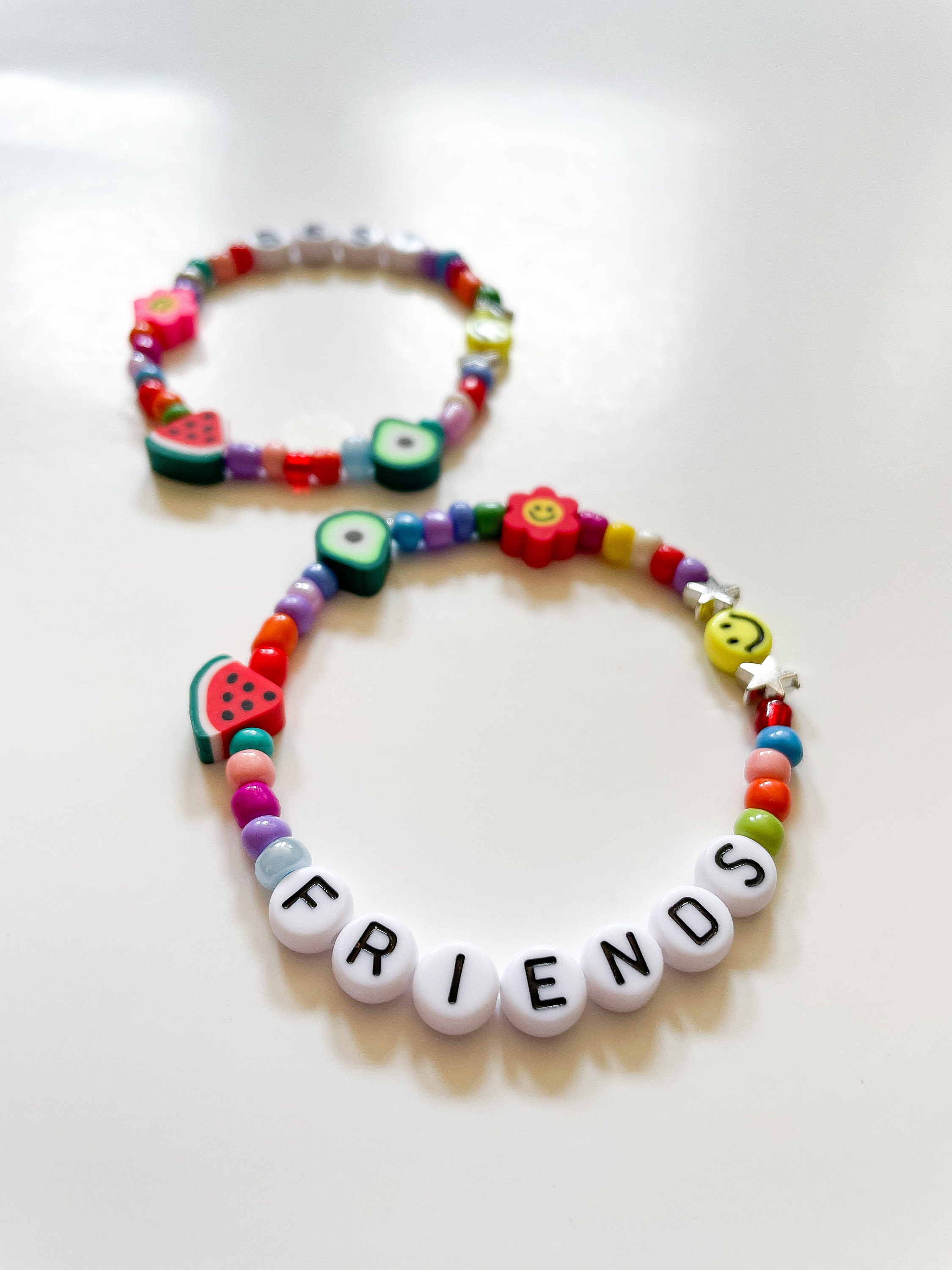 Matching Y2K Friendship Bracelets, Customizable BFF Bracelet