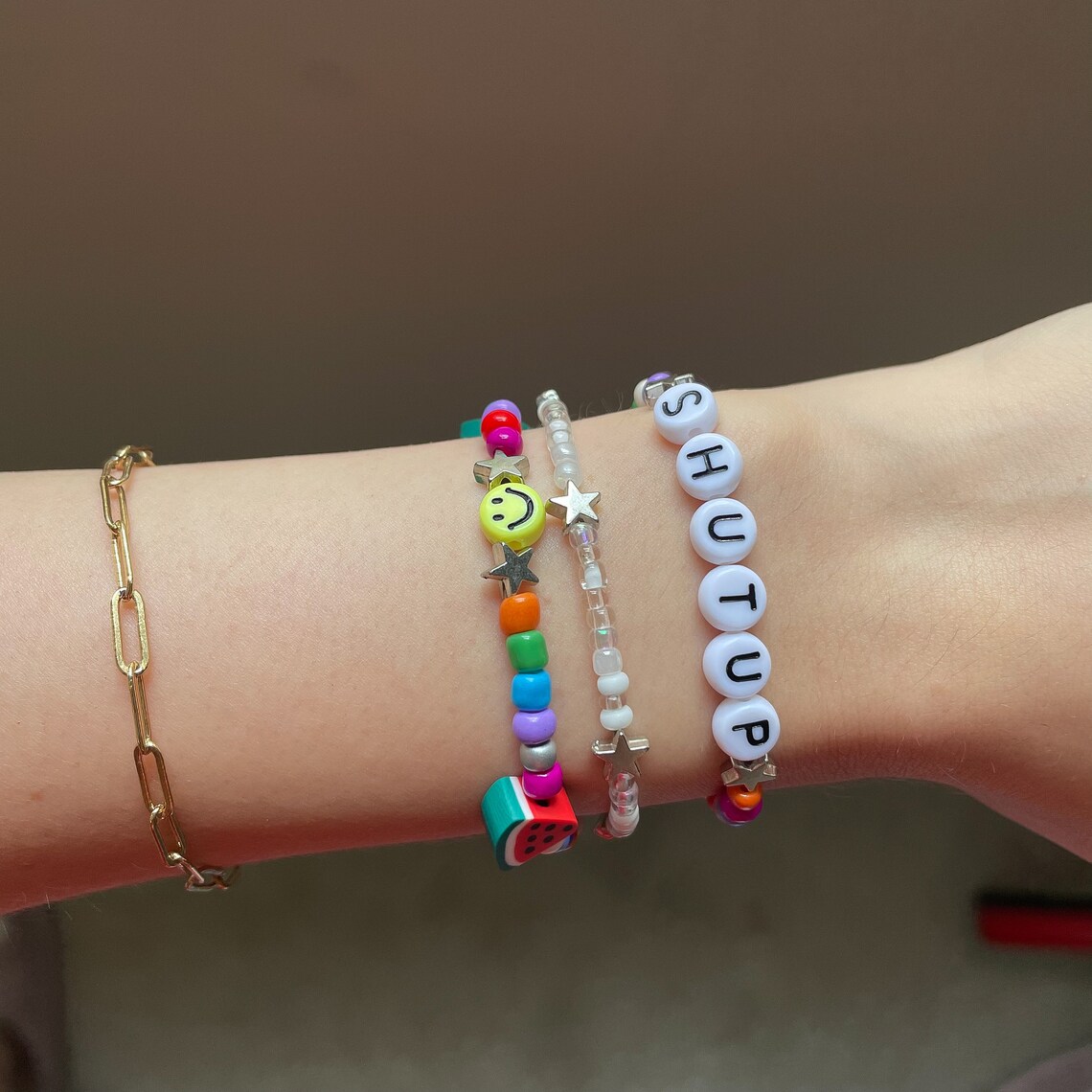 Colorful Y2K Bracelet Handmade Fairycore Beaded Bracelets Etsy