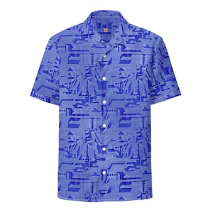 Modèle de circuit imprimé, chemise hawaïenne boutonnée unisexe coupe ample pour adulte, évacuation de l'humidité, cadeau technique pour programmeur