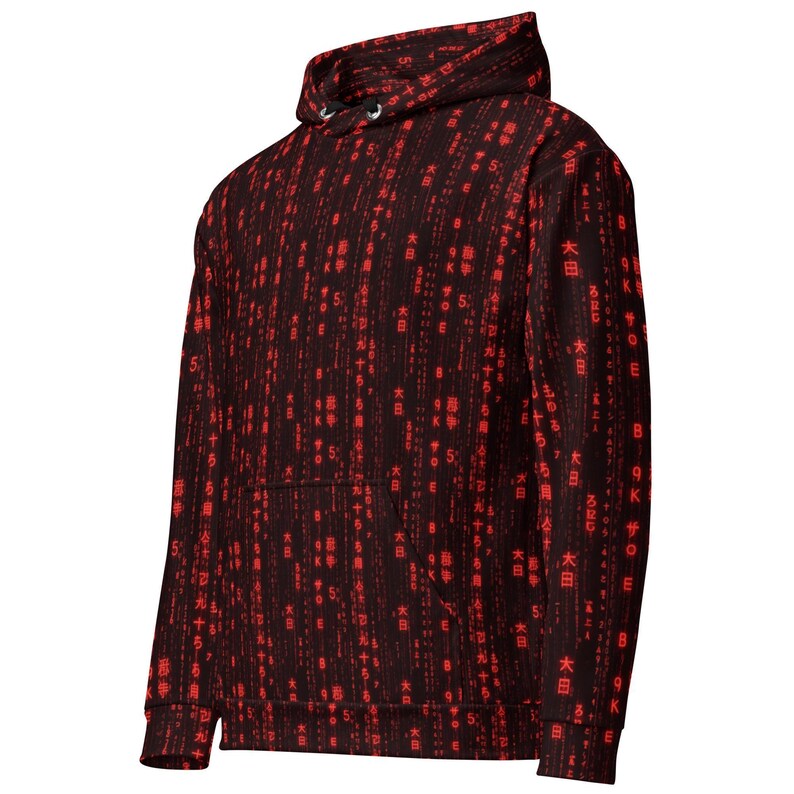 Digital Code Hoodie — Programmer Gift Idea | Web developer Gift | Data scientist Gift | Binary Pattern Shirt | Cascading Data Top | Hacker Aesthetic | Software Engineer | Cybersecurity Pro | Web Developer | Data Scientist | Tech Enthusiast Top