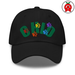 Athens Ohio Bobcat Paws Print Embroidered Dad Hat | Adult Unisex Dad Hat | Embroidered Hat | Gifts for OU Alumni