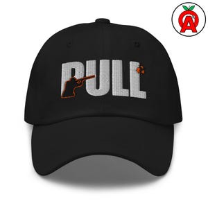 Pull Hat, Adult Unisex Embroidered Hat, Trap Shooting Gift, Skeet Shooting Cap, Sporting Clays Apparel, Shotgun Sports Dad Hat, Baseball Cap