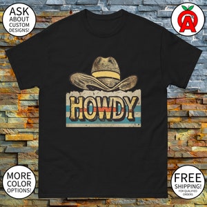 Uniseks cowboyhoedshirt - Howdy-print