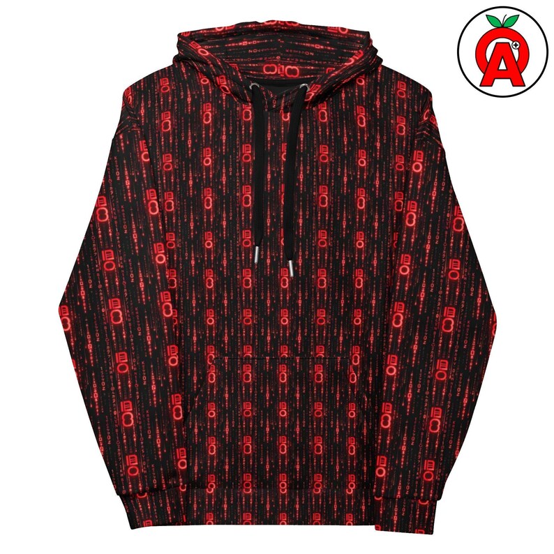 Binary Code Hoodie — IT Professional Gift | Tech Lover Present | Coder Gift | Programmer Gift | Tech enthusiast Gift | Coder Programmer | Tech Enthusiast Top | Digital Pattern Top | Software Developer | Computer Code Print | Programmer Birthday