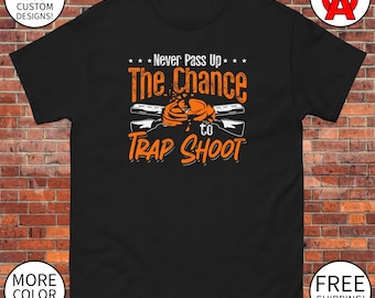 Nunca dejes de practicar el tiro al plato: camiseta unisex, divertida camiseta gráfica, camiseta de tiro al plato, camiseta de tiro al plato, camiseta de tiro al plato, deportes de escopeta