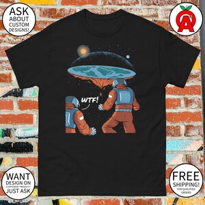 WTF ! Flat Earth Ice Wall - T-shirt unisexe adulte - Cadeaux pour les théoriciens du complot Flat Earthers Free Thinkers Banned Knowledge